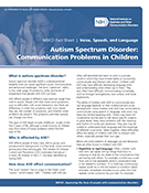 Communication Problems in Children with Autism Spectrum Disorder