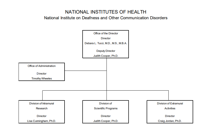 Organizational Chart of NIDCD.