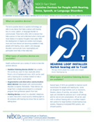 Assistive Devices for People with Hearing, Voice, Speech, or Language Disorders