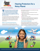 Thumbnail of fact sheet titled, Hearing Protectors for a Noisy Planet.