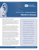 Ménière's Disease.