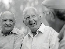 Senior citizens smiling