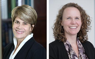 (Left image) Debara L. Tucci, M.D., M.S., M.B.A., director of the National Institute on Deafness and Other Communication Disorders (NIDCD), part of the National Institutes of Health (@NIDCDdirector).  (Right image) Kelly King, Au.D., Ph.D., research audiologist and program officer at the NIDCD.