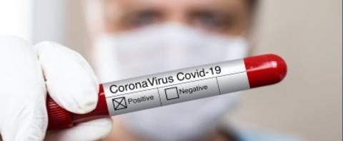Vial showing positive Covid-19 indication.